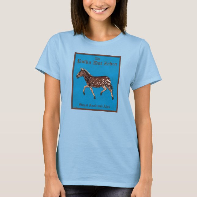 Polka Dot Zebra English Pub T Shirt (Framsida)
