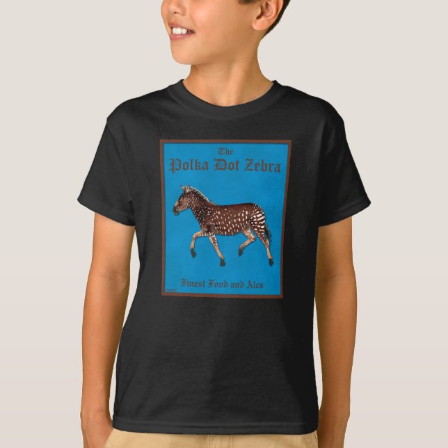 Polka Dot Zebra English Pub T Shirt (Framsida)