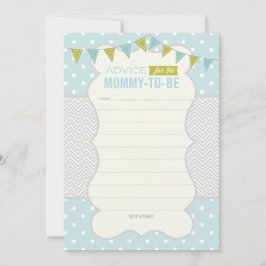 Polka Dota och Chevron Baby Shower Adapter Inbjudningar