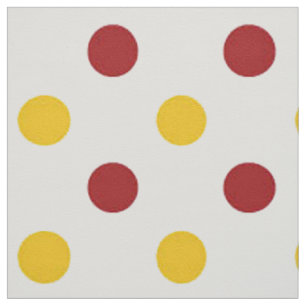 Polka Doted Fabric/Burgundy & Gult Tyg