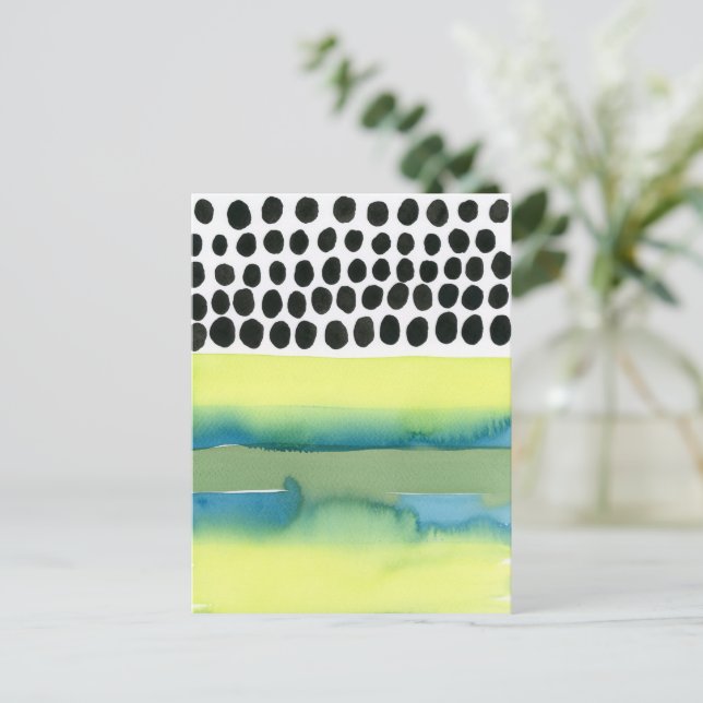 Polka dots Abstrakt - Geometriskt vykort för vatte (Stående Fram)