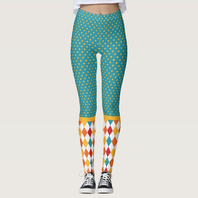 Polka dots & Argyle Leggings (Framsida)