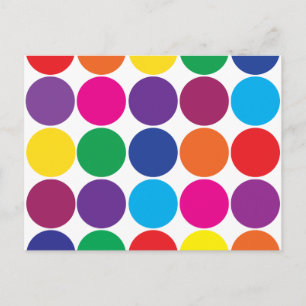 Polka dots av BrightStor färglös regnbågcirkel Vykort