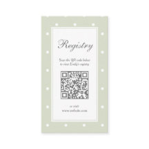 Polka dots Baby Sage Grönt Baby Shower Registry