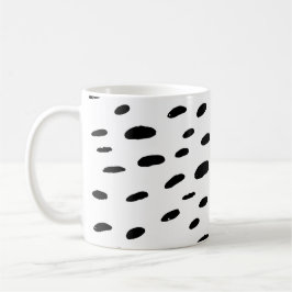 Polka dots Black Polka dots Dalmatien Mönster Kaffemugg