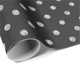 Polka dots Black White Linjer Chalkboard Linjer Presentpapper