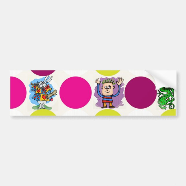 Polka dots Bumper Sticker Bildekal (Framsidan)
