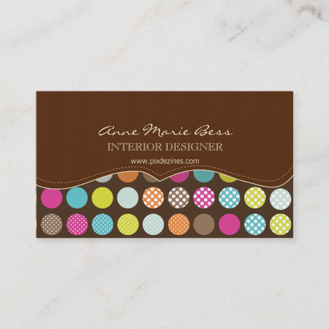 Polka Dots Chocolate visitkort (Framsida)