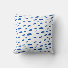 Polka dots Cobalt Blue Mönster Kudde