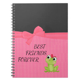 Polka dots, Cute Froggy-Motivational message Anteckningsbok