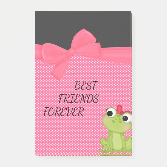 Polka dots, Cute Froggy-Motivational message Post-it Block (Framsida)