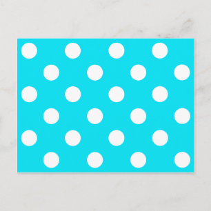 Polka dots cyan hex-kod 00E3F4 Vykort