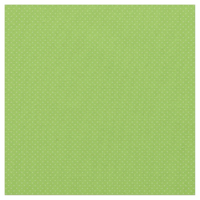 polka dots Fabric-21-White på Ljust grönt Tyg (Närbild)
