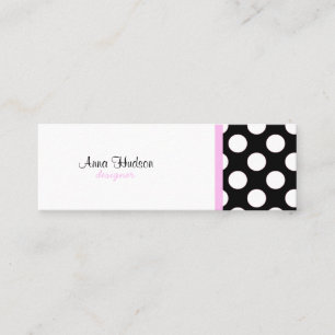 Polka dots fläckar (det prickiga mönster) - mini visitkort