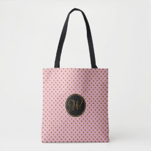 Polka dots för glitter för Monogramtote bags Tygkasse
