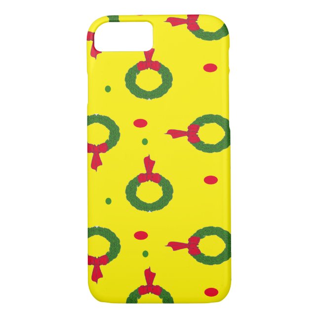 polka dots för julkrans Case-Mate iPhone skal (Baksida)