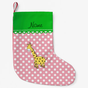 Polka dots för rosor för giraff för liten julstrumpa