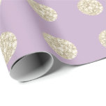 Polka dots Glitter Sparkly Lavender Pstel Ivory Presentpapper<br><div class="desc">FlorenceK-designens unika Elegant och chic för många tillfälle som bröllop,  studenten,  framgångsrikt party.</div>