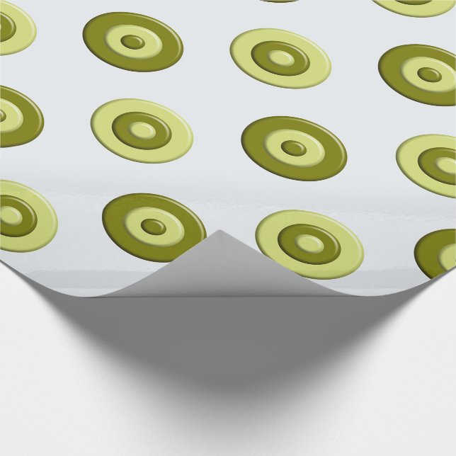 Polka dots görar grön inslag presentpapper (Hörn)