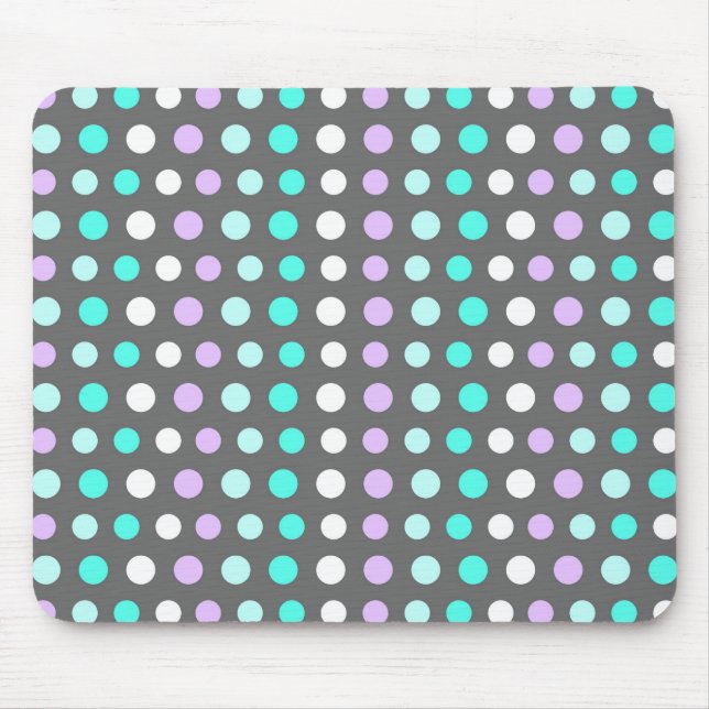 Polka dots - grå färg Mousepad Musmatta (Framsidan)