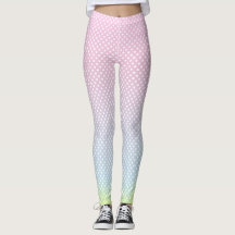 Polka dots Gradient Rosa Blue Gult Leggings