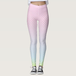 Polka dots Gradient Rosa Blue Gult Leggings
