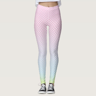 Polka dots Gradient Rosa Blue Gult Leggings
