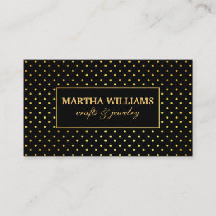 Polka dots GULD II Visitkort