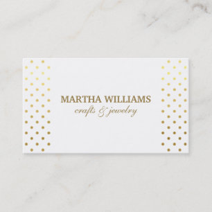 Polka dots GULD II Visitkort