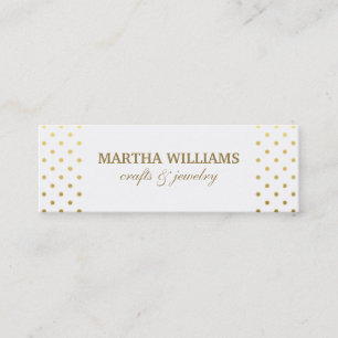 Polka dots Guld Mini Visitkort