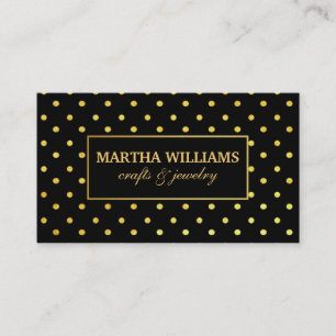Polka dots Guld och Black Label Visitkort