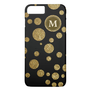 polka dots guld på svart, personlig