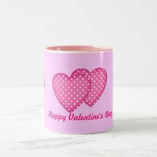 Polka dots Hearts Två-Tonad Mugg