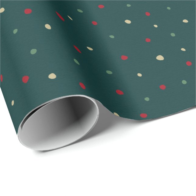 Polka Dots Holiday Presentpapper (Rullad Hörn)