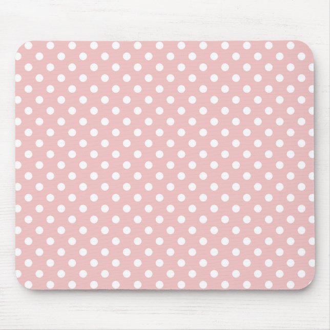 Polka dots i babyrosor Mousepad Musmatta (Framsidan)