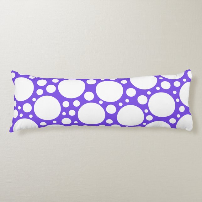 Polka dots i Lila och vit Kroppskudde (Framsidan)
