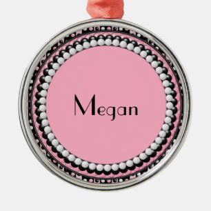Polka dots i Rand Monogram Ornament