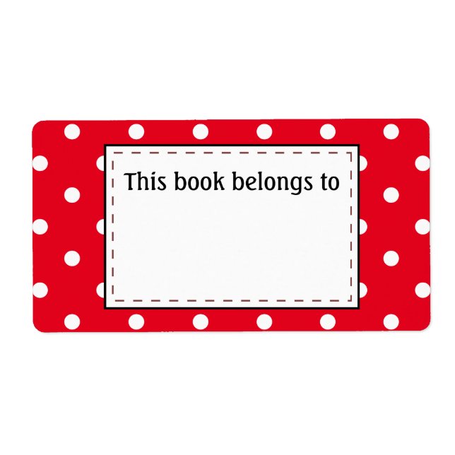 Polka dots i Röda och vita Fraktsedel (Framsidan)