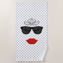 Polka dots I VILL Bära My Tiara Party Beach Towel