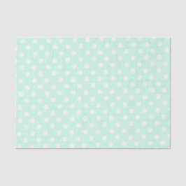 polka dots in pastel mint green