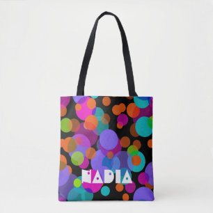 Polka dots kaos färgad 2 + ryggen. tygkasse
