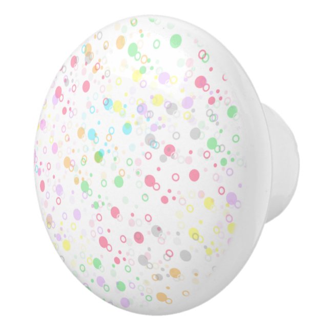 Polka dots keramisk knopp (Höger)