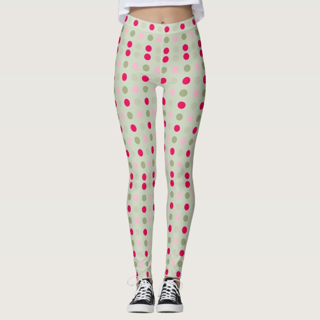 Polka dots Kvinnors förband Leggings (Framsida)