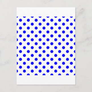 polka dots Large - Blå på vitt Vykort