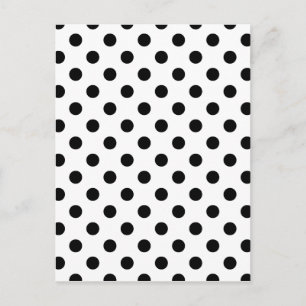 Polka dots Large - Svartvit Vykort