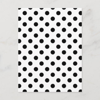 Polka dots Large - Svartvit Vykort