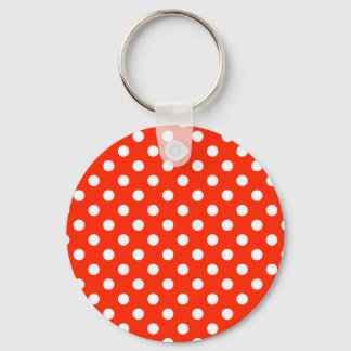 Polka dots Large - vit på Scarlet Nyckelring
