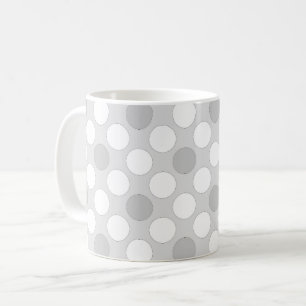 Polka dots light grått mode kaffemugg