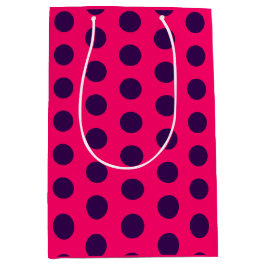 Polka Dots lila varmt rosa födelsedag