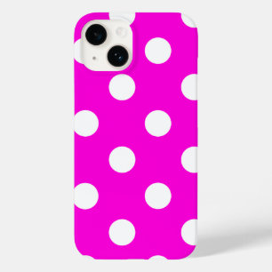 Polka dots magenta #FF00DC